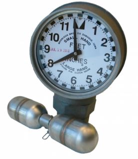 tank level gauge, tank level monitor, fuel tank gauge, morrison clock gauge